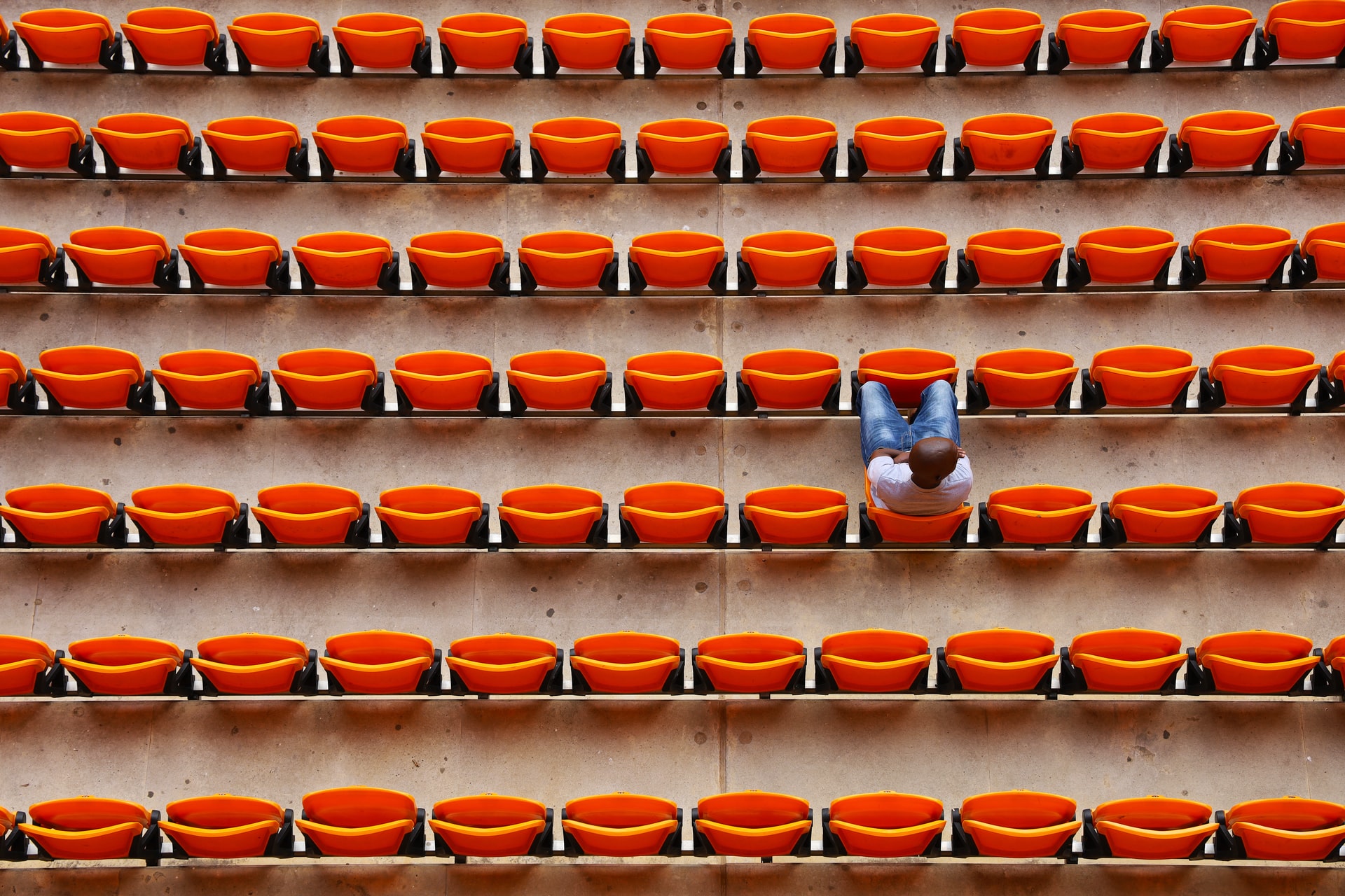 Pattern of stadium seats